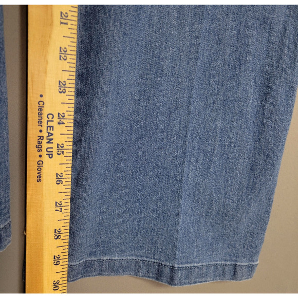 Real Size Jeans Womens XXL Light Blue Pull On Elastic Waist Straight Leg Stretch - Picture 9 of 15